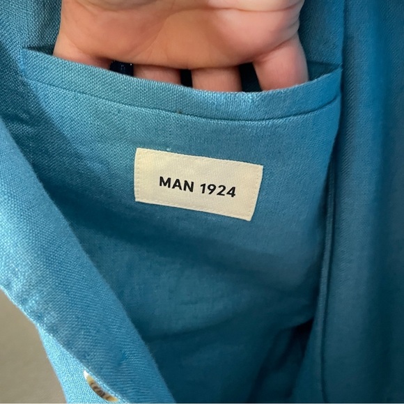 NWT Man 1924 Blue Kennedy Linen Blazer Size 52 - Picture 8 of 11